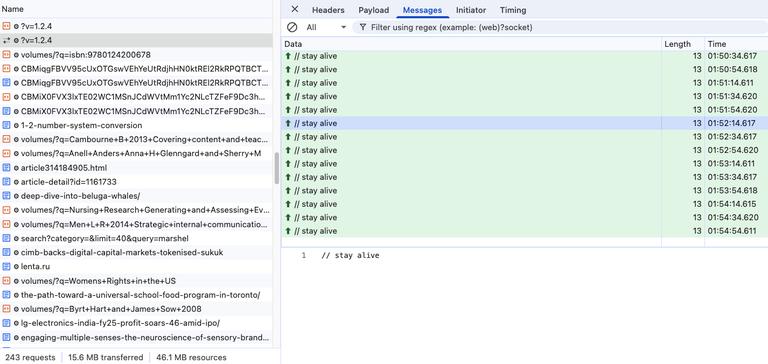 My computer happily reporting for duty to the MyBib mothership on a regular 20 second cadence.