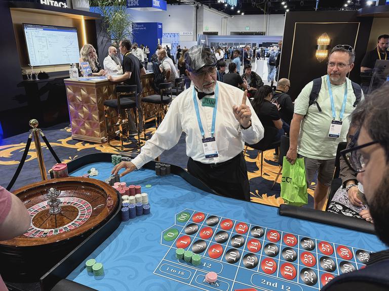 There were clever and fun ways that vendors built up engagement. Forward Networks had a full on Casino.