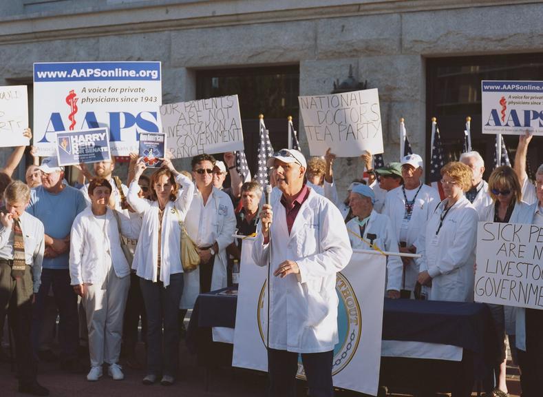 The National Doctors Tea Party made a stop at the Utah State Capital in the summer of 2010 to hold a rally in opposition of President Barack Obama’s proposed health care overhaul.