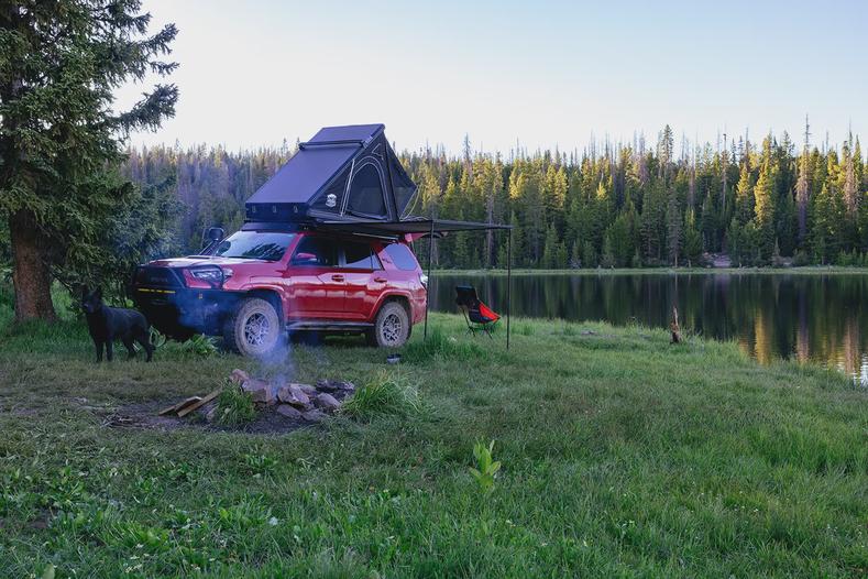 Camping at Iron Mine Lake.