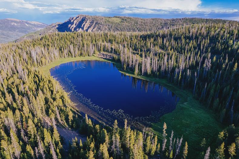 Bird’s eye view of Iron Mine Lake.