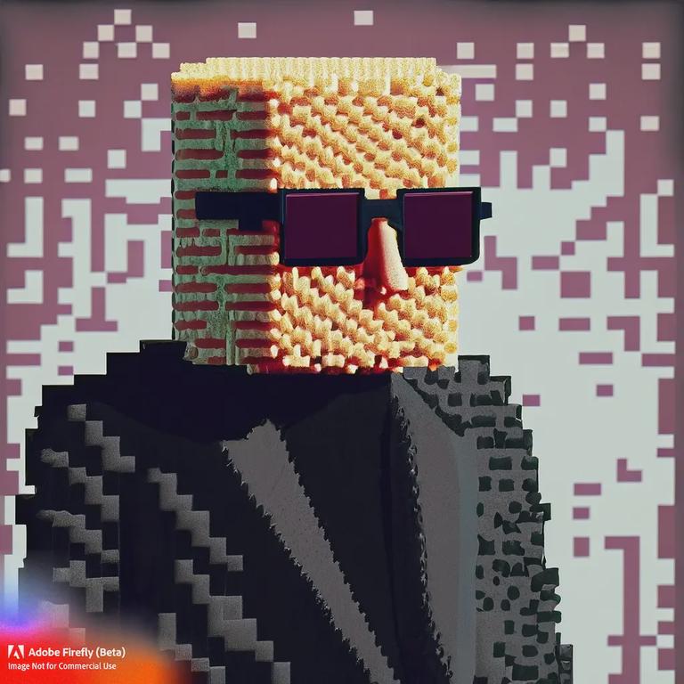 Firefly_high-fashion–square-sponge-wearing-sunglasses–fashion-show–Balenciaga–urban–black-clothing_photo-pixel