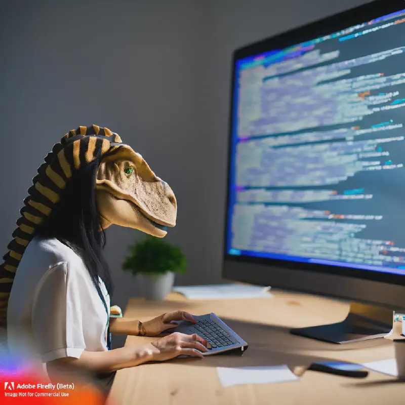 Firefly_dinosaur-programmer-hard-at-work&ndash;asian_95918