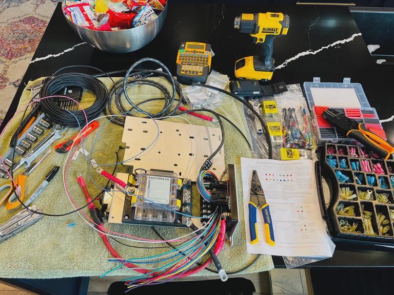 Wiring the Switch Pro while mounted. Wiring the Switch Pro while mounted.